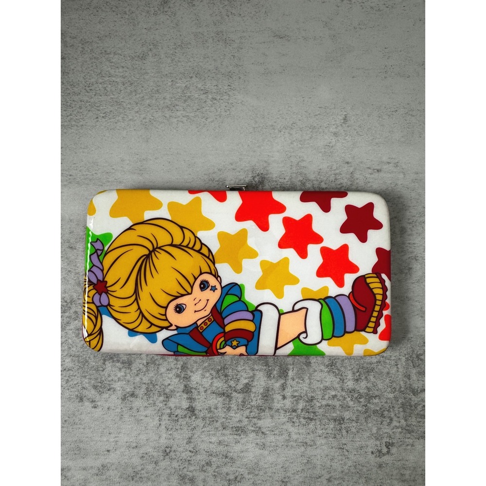 Rainbow Brite Wallet Womens OS White Star Hinge Clutch Hallmark 2012 Retro 80s